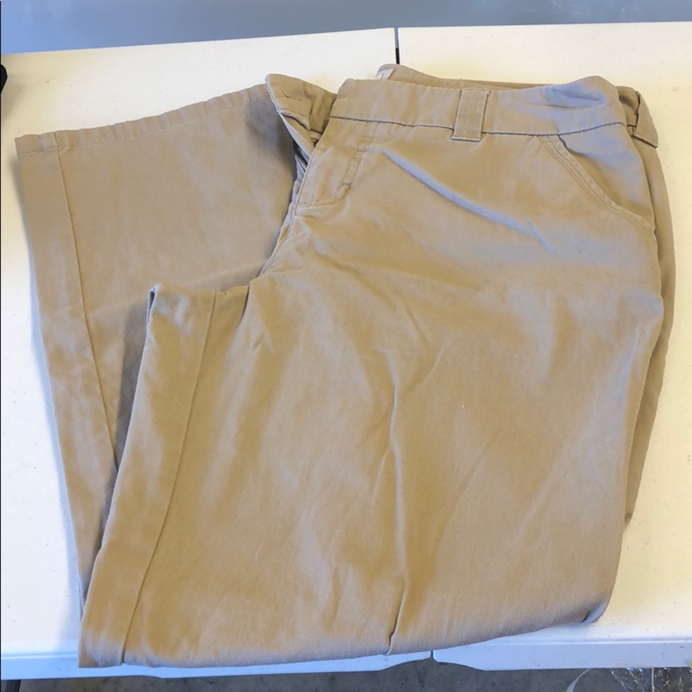 Wide leg dress pants.
